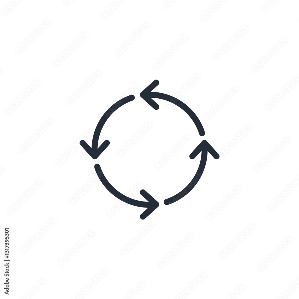 Aufkleber recycle icon symbol vector sign isolated on white background illustration for graphic and web design