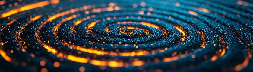 Obraz premium A vibrant close-up image showcasing swirling patterns of light and color, creating a mesmerizing visual effect.