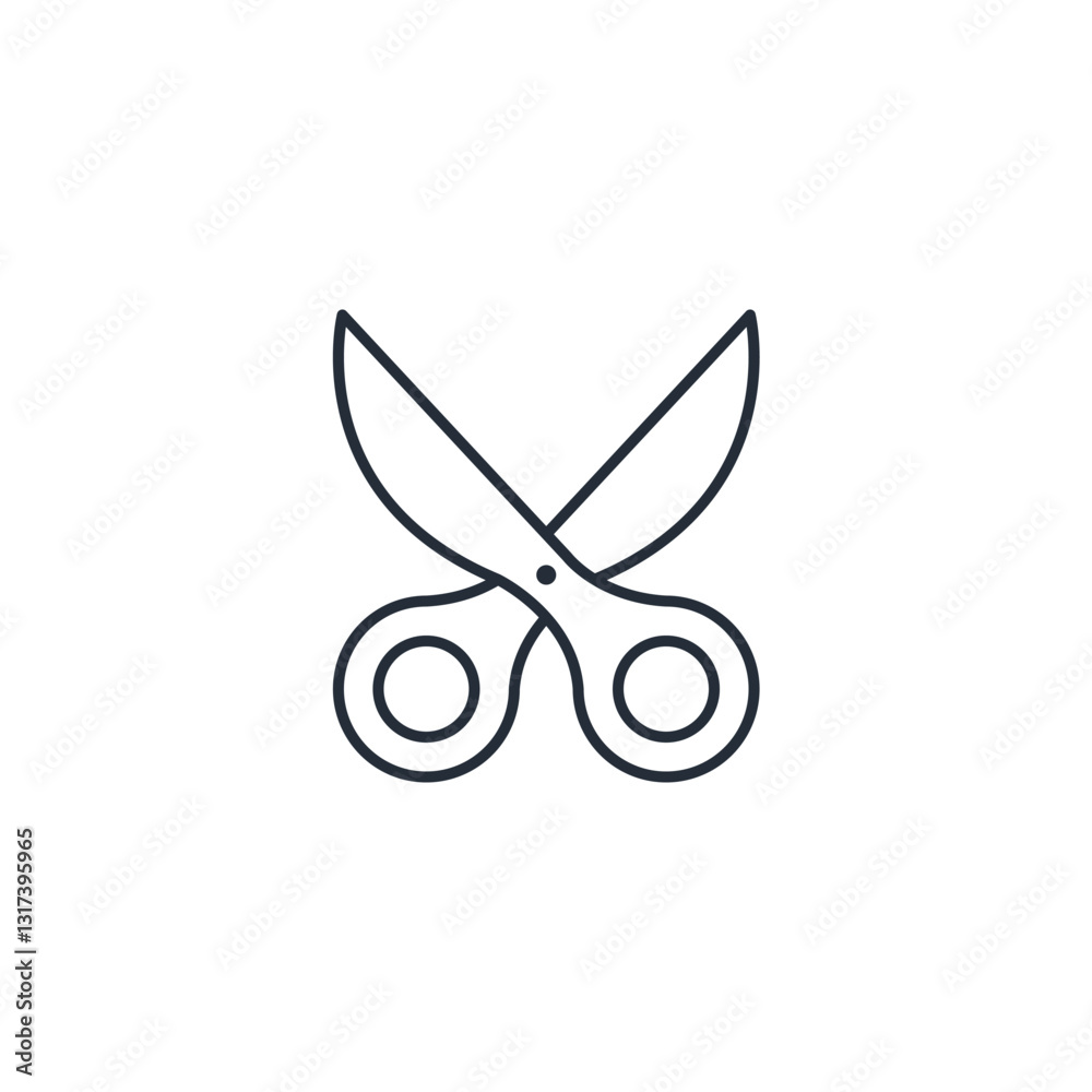 Aufkleber scissors icon symbol vector sign isolated on white background illustration for graphic and web desig