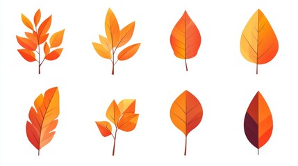 Obraz premium Autumn leaves collection for seasonal decoration and design use