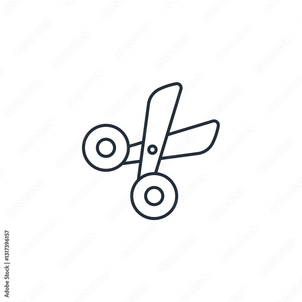Aufkleber scissors icon symbol vector sign isolated on white background illustration for graphic and web desig