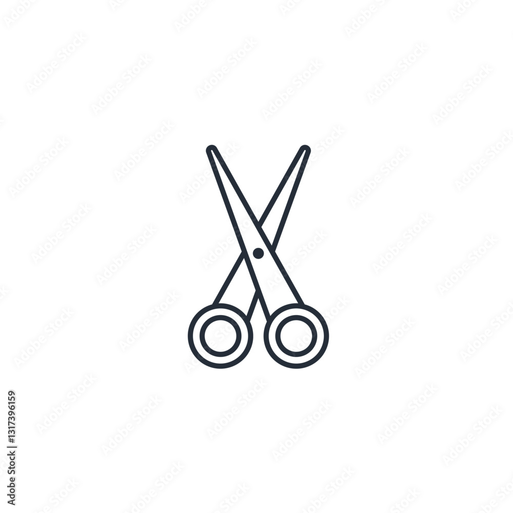 Aufkleber scissors icon symbol vector sign isolated on white background illustration for graphic and web desig