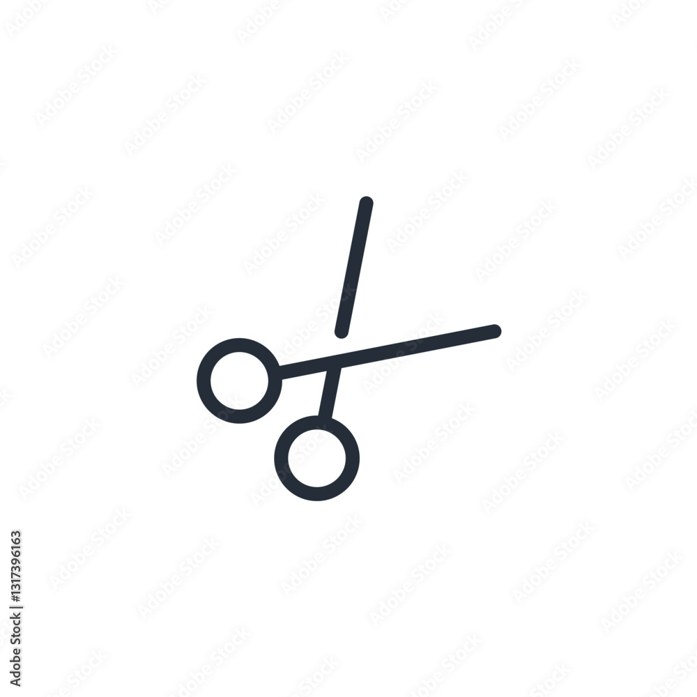 Aufkleber Scissors icon symbol vector sign isolated on white background illustration for graphic and web design
