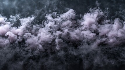 Pink smoke swirls against dark backdrop