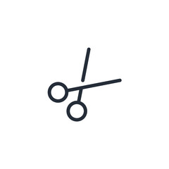 Scissors icon symbol vector sign isolated on white background illustration for graphic and web design