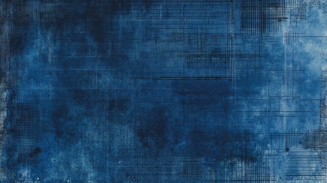 Abstract blue grunge texture with geometric lines for artistic background design
