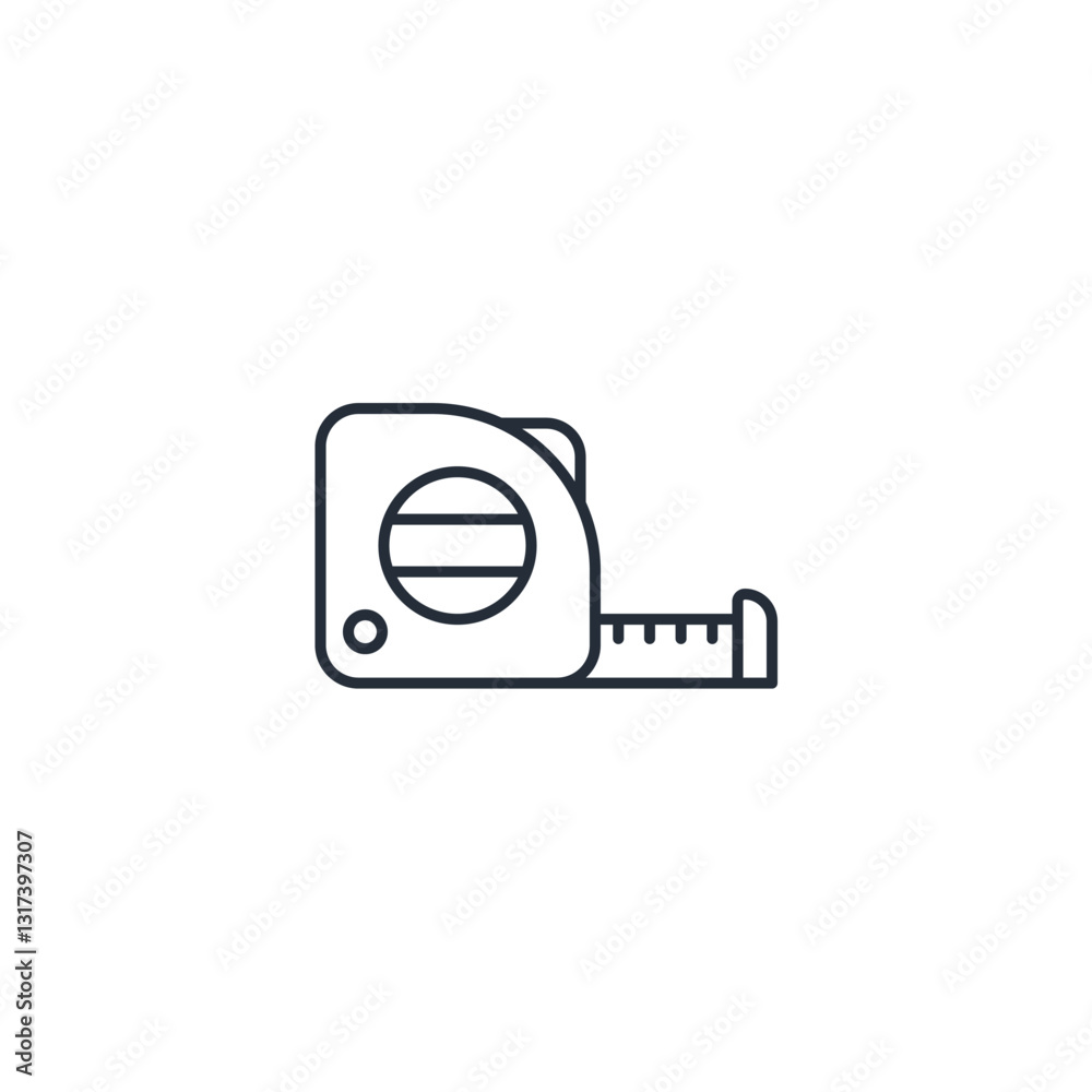 Aufkleber tape measure icon symbol vector sign isolated on white background illustration for graphic and web d