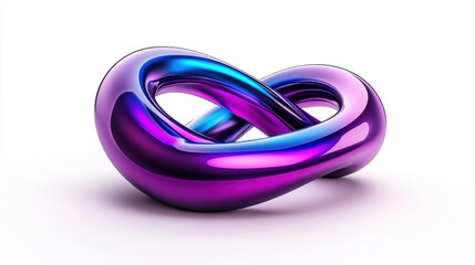 Fototapeta premium Cosmic infinity: stunning purple and blue heart shape representing the vastness of the universe with minimalist design