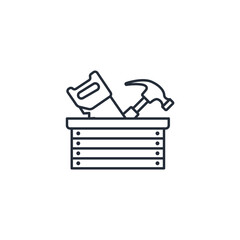 Toolbox icon symbol vector sign isolated on white background illustration for graphic and web design
