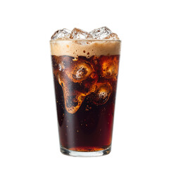 Indulge in a refreshing iced espresso   velvety dark coffee with a creamy swirl ice cubes glistening Perfect for coffee lovers