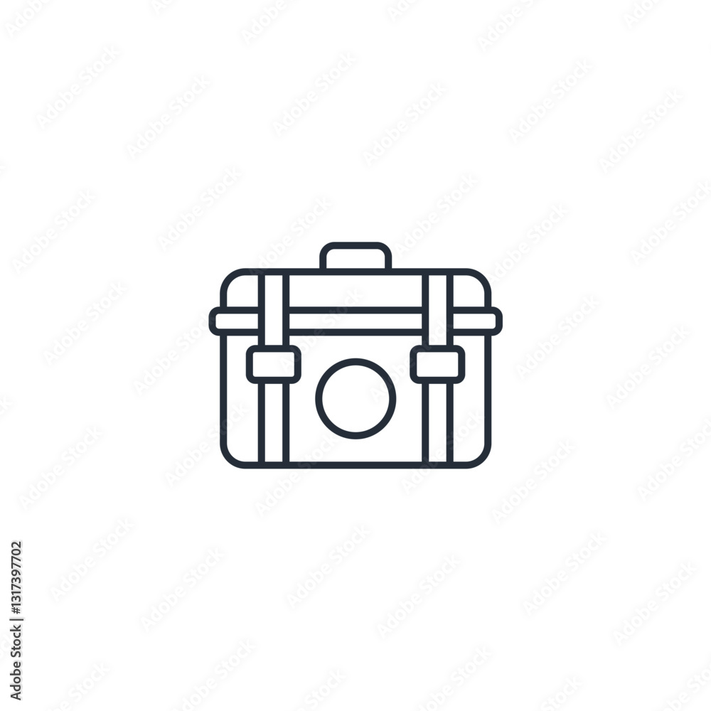 Aufkleber toolbox icon symbol vector sign isolated on white background illustration for graphic and web design