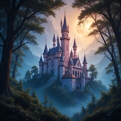 Fototapeta premium castle in the night