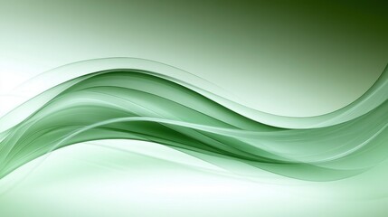 Obraz premium Abstract Green Flowing Waves Background Design using Curves and Lines for Digital Art and Graphic