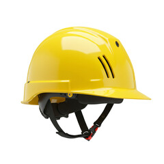 Yellow construction helmet providing safety and protection on job sites.
