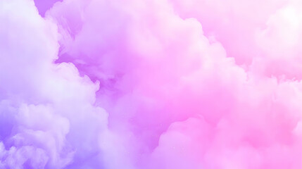 Soft Cotton Candy Clouds with Pink and Purple Hues in the Sky