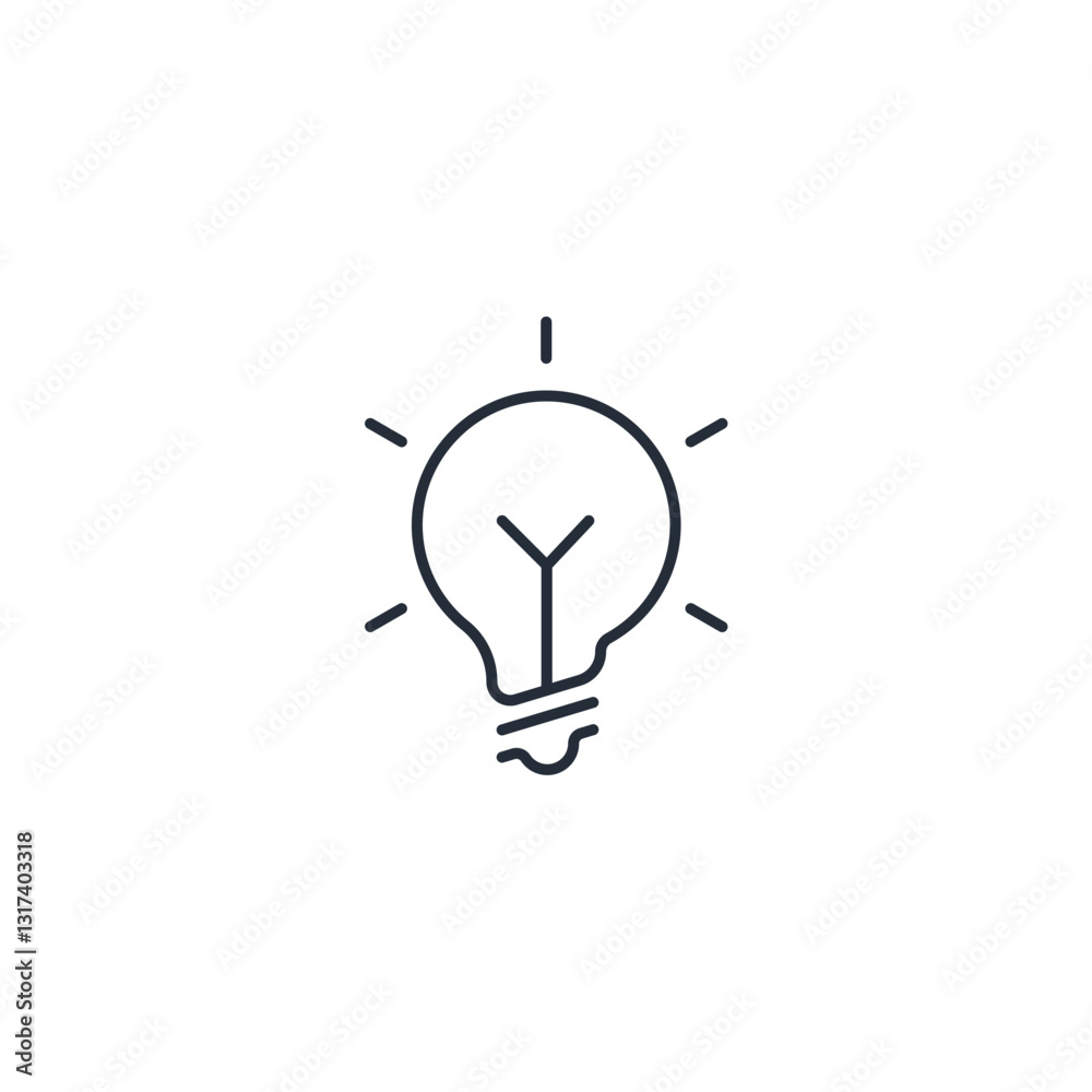 Poster light bulb icon symbol vector sign isolated on white background illustration for graphic and web des