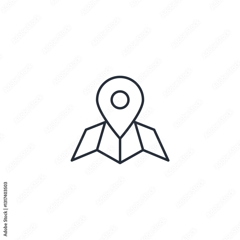 Poster Location Map Pin icon symbol vector sign isolated on white background illustration for graphic and web design