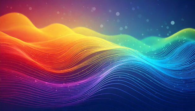 fundo ondas coloridas tecnol&oacute;gicas brilhantes fios tecnologia bioestimulante walpapper background cores