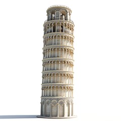 The Leaning Tower of Pisa: A striking image of the iconic Leaning Tower of Pisa, a symbol of architectural ingenuity and historical significance.