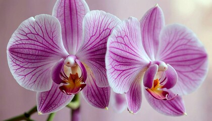 Obraz premium Vibrant Orchids Close-Up with Intricate Patterns