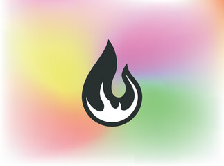 flame icon vector, elegant logotype and element design