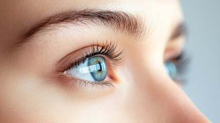 Naklejka premium Close-up of beautiful blue eyes