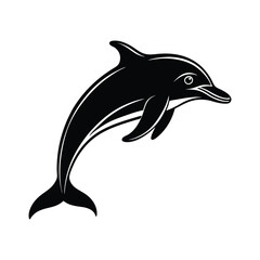 Obraz premium dolphin of a silhouette art