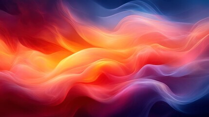 Obraz premium Surreal Swirl of Coral Orange and Sky Blue Rippling with Gentle Fluid Motion