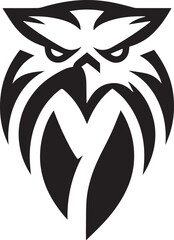 Bold Tribal-Style Eagle Head Logo Vector in Black and White

