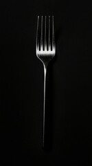 Fork on black surface