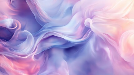 Obraz premium Serene Abstract Background with Flowing Pastel Waves, symbolizing tranquility and serenity. Ideal for websites, social media, and calming designs.