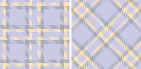 Pastel Seamless Tartan in Pale Light Periwinkle tones Fabric Design