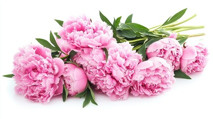 Fototapeta premium Peony bunch isolated