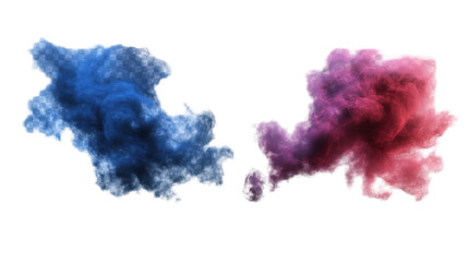 Fototapeta premium Colorful Smoke Clouds in Blue and Pink for Background Designs