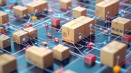 Conceptual depiction of dropshipping highlighting symbolic nodes dynamic pathways supply chain models