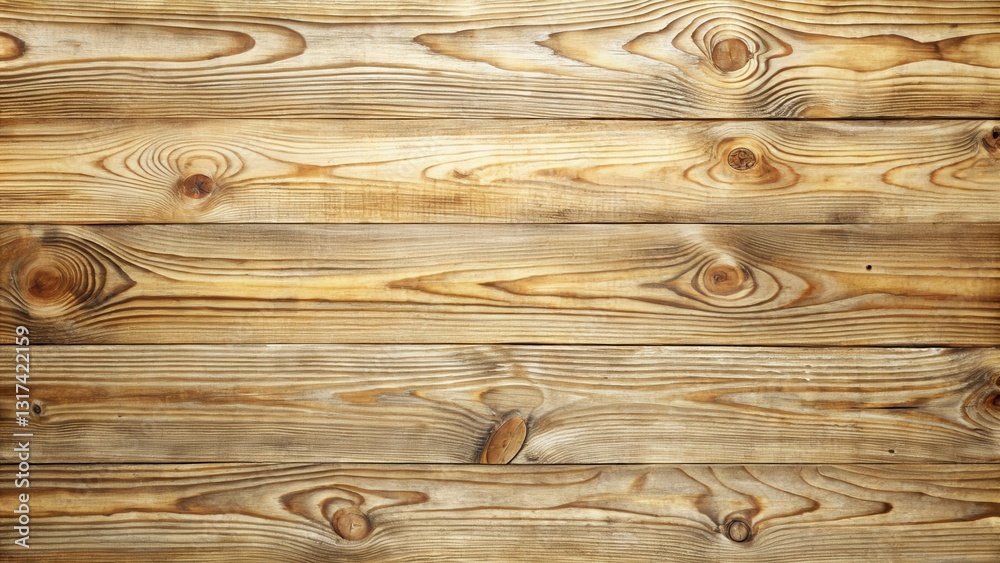 Aufkleber closeup of a horizontal rustic wooden plank surface with knots and grain patterns