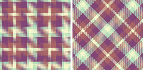 Pastel Seamless Tartan in Soft Light Teal tones Fabric Design