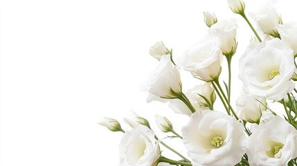 White eustoma floral corner