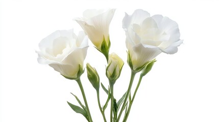 Fototapeta premium White eustoma floral corner