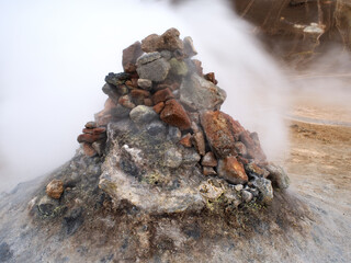 Geothermal steam vent in Hverir