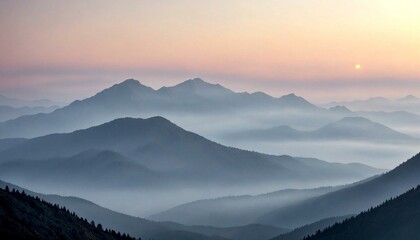 Majestic Mountain Landscape at Sunset