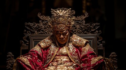 Fototapeta premium Regal Figure in Chinese Dynasty Costume