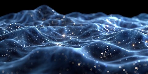 abstract blue background with waves