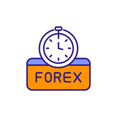 24-Hour Clock Icon for Round-the-Clock Forex Trading and Market Accessibility.