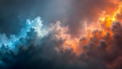 Dramatic Stormy Sky with Dark Clouds