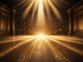 Mystical Golden Light Portal - Fantasy Glowing Divine Entrance