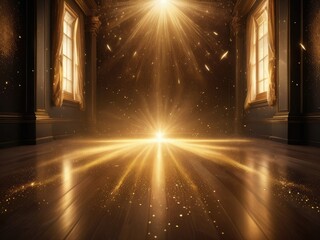 Mystical Golden Light Portal - Fantasy Glowing Divine Entrance