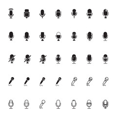 Podcast Microphone Icon - Vector EPS for Audio and Studio Designs