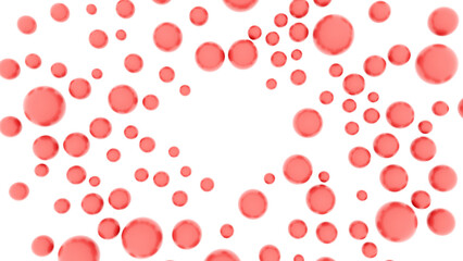 red balls isolated on transparent background 