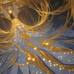 Mystical Golden Light Portal - Fantasy Glowing Divine Entrance